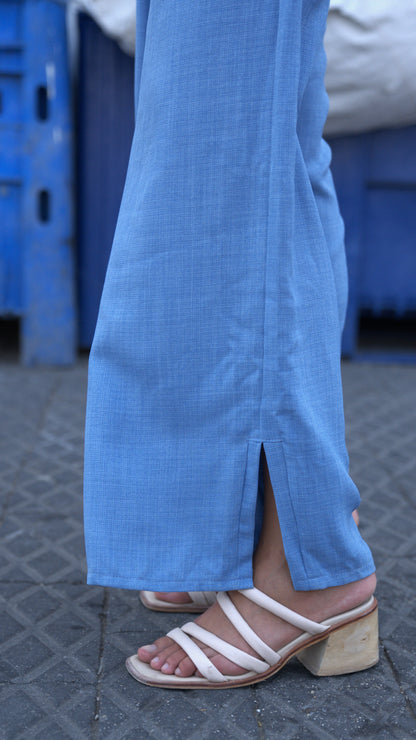 NORA JUMPSUIT BLUE LINEN